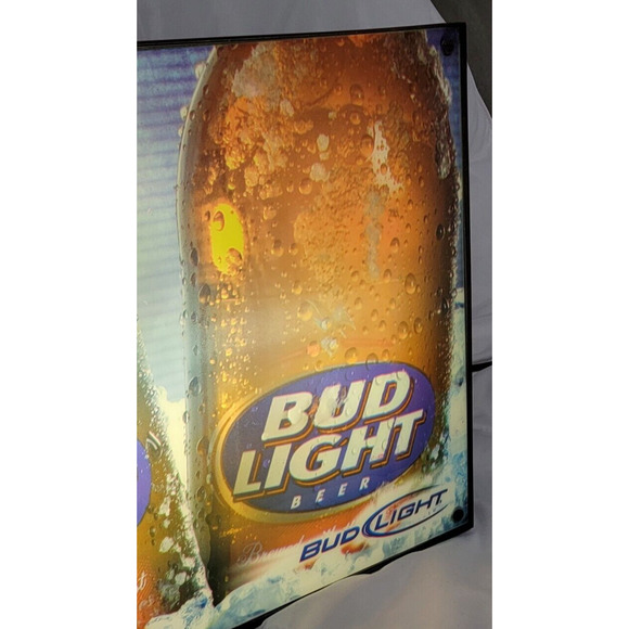 Vintage Budweiser Light Beer Home/Game Bar Electric Light Up Display Sign -WORKS - Picture 5 of 16